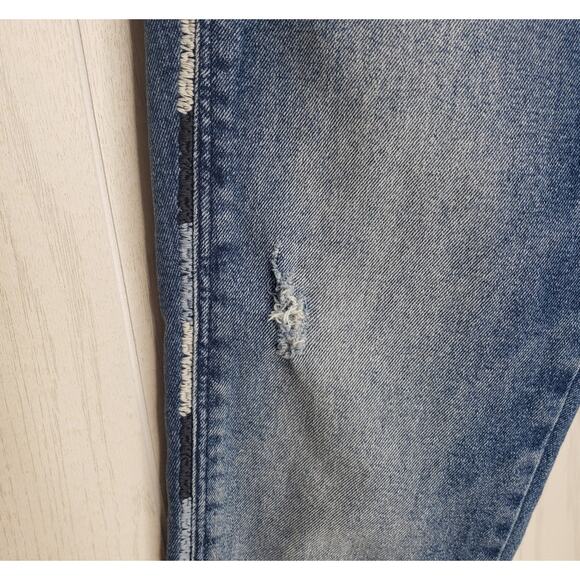 Mavi Adriana distressed mid rise skinny ankle jean raw hem size 25 - Picture 16 of 16